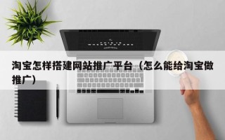 阳江淘宝怎样搭建网站推广平台（怎么能给淘宝做推广）